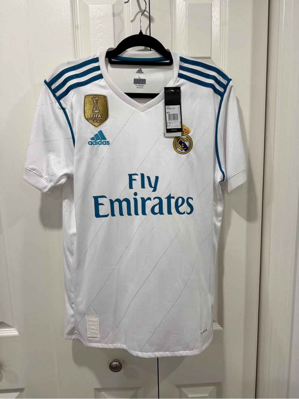 adidas Real Madrid Home Jersey - White Teal Gold
